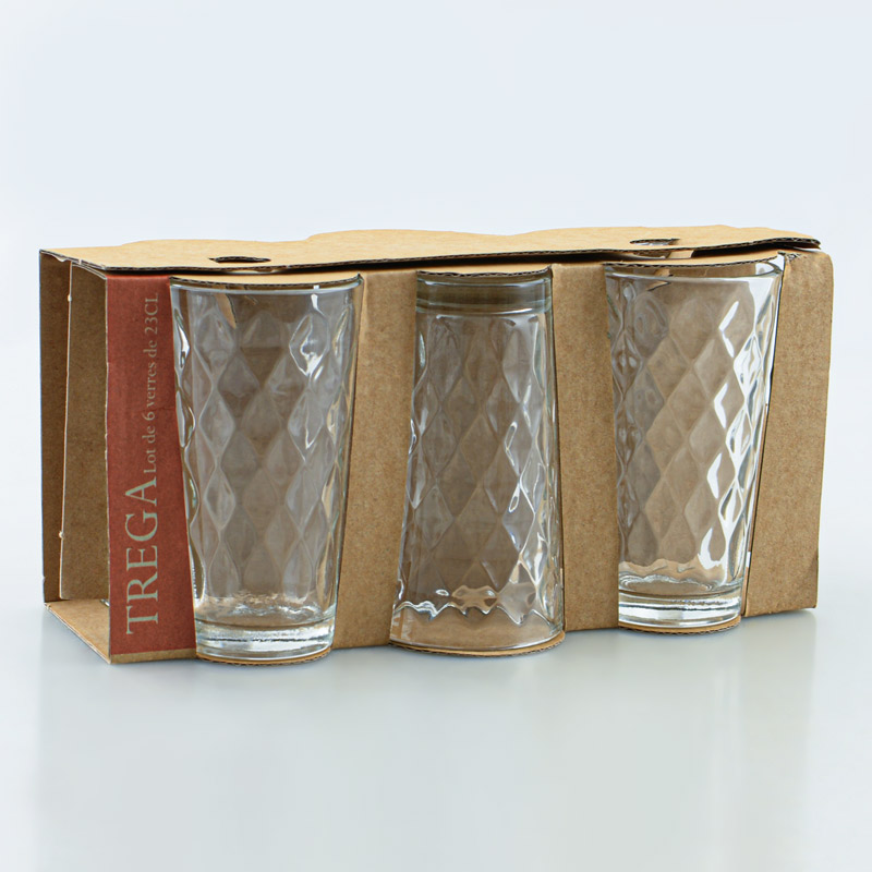 Lot de 6 verres 'Trega'
