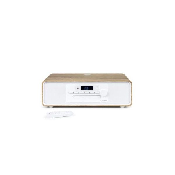 Thomson Micro Sistema MIC301IBT Bluetooth 60W com Carregamento sem Fios Branco/Preto/Madeira