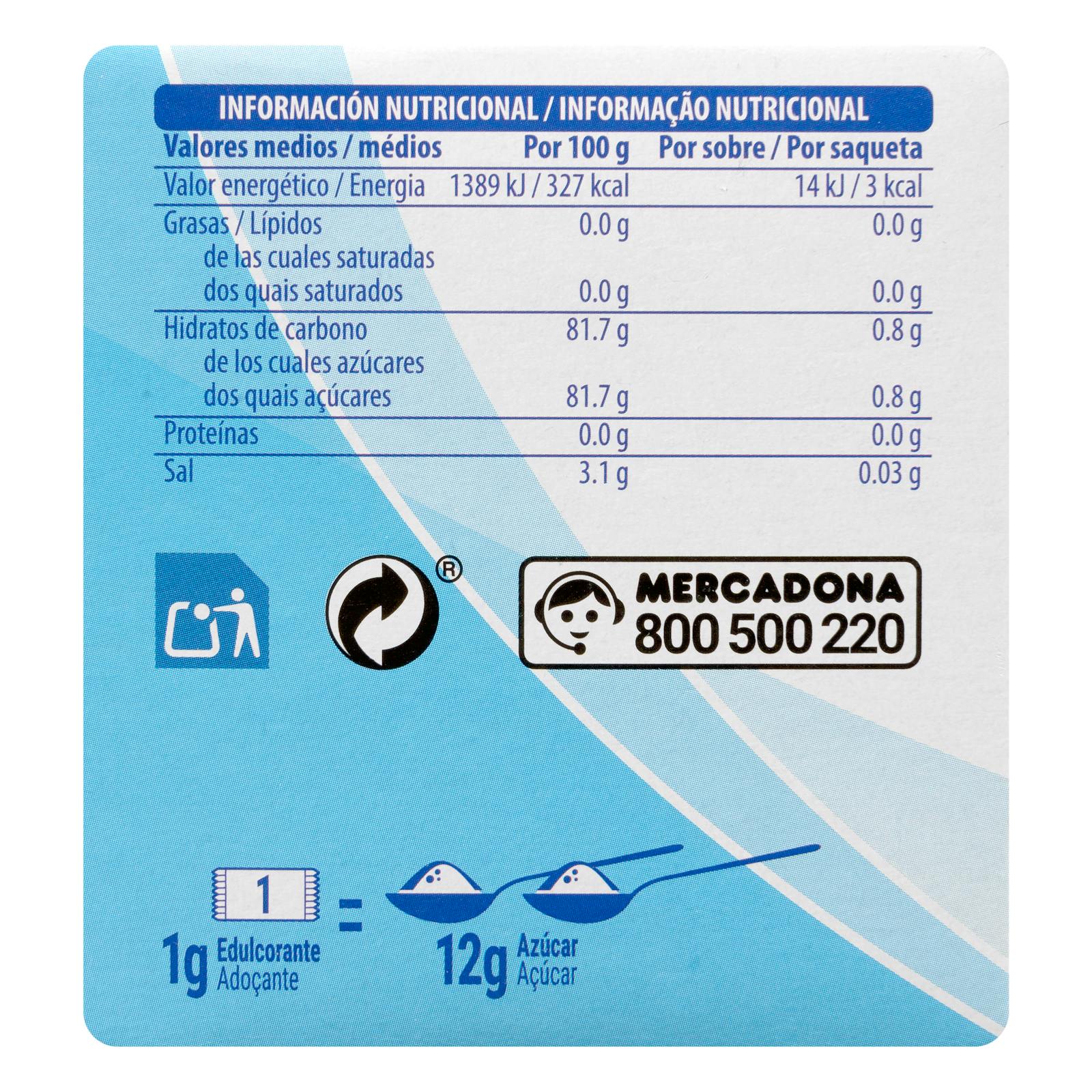 Édulcorant à la saccharine Hacendado en sachets