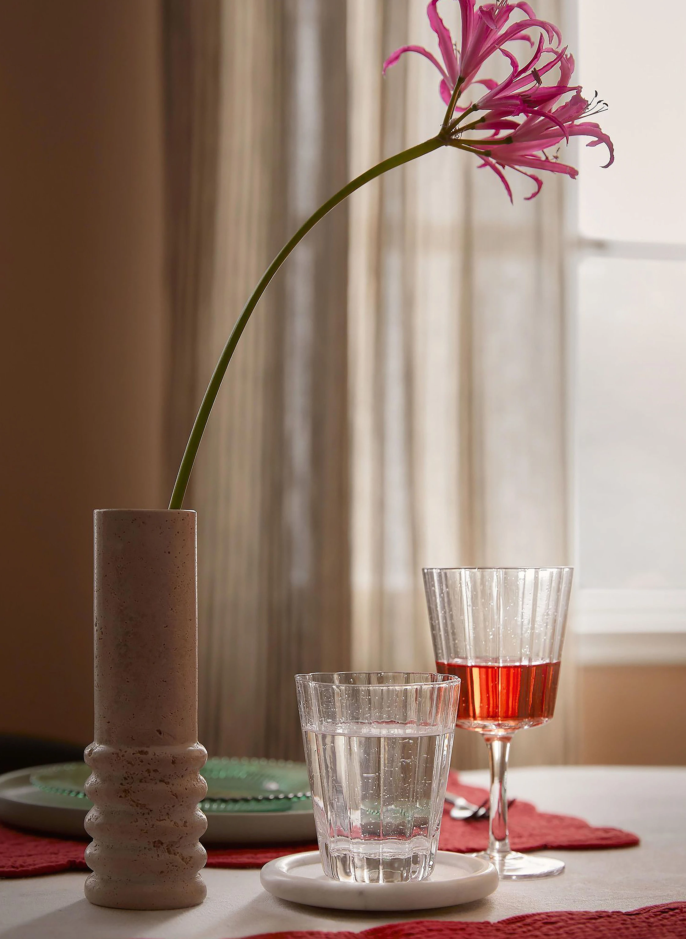 Westwing Collection 4er-Set Wassergläser SCALLOP