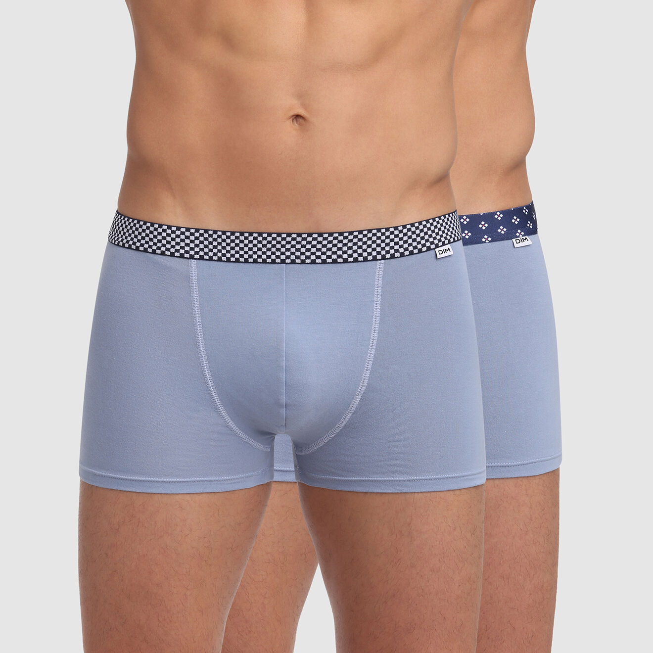 Dim 2 Boxers Mix and Print bleu glacier