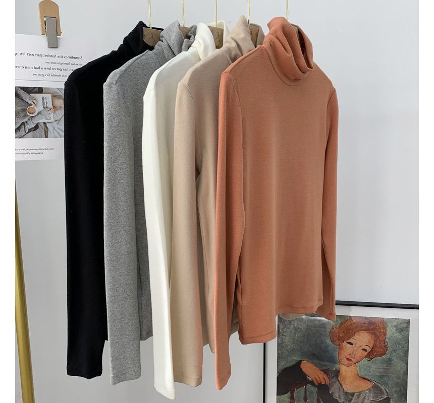 Cafamo - T-shirt met lange mouwen en coltrui