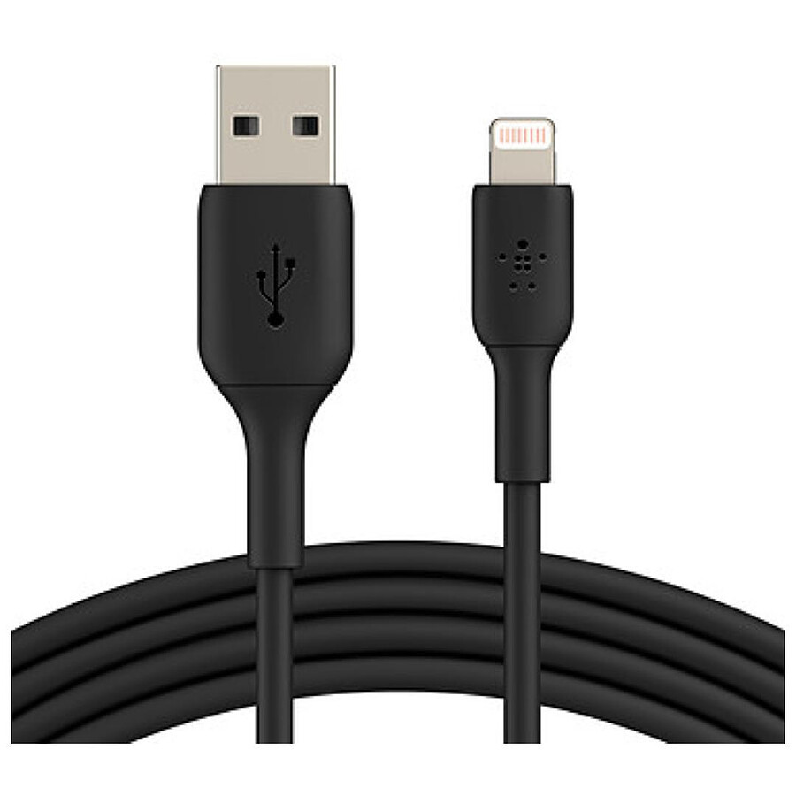 Belkin Câble USB-A vers Lightning MFI (noir) - 3 m