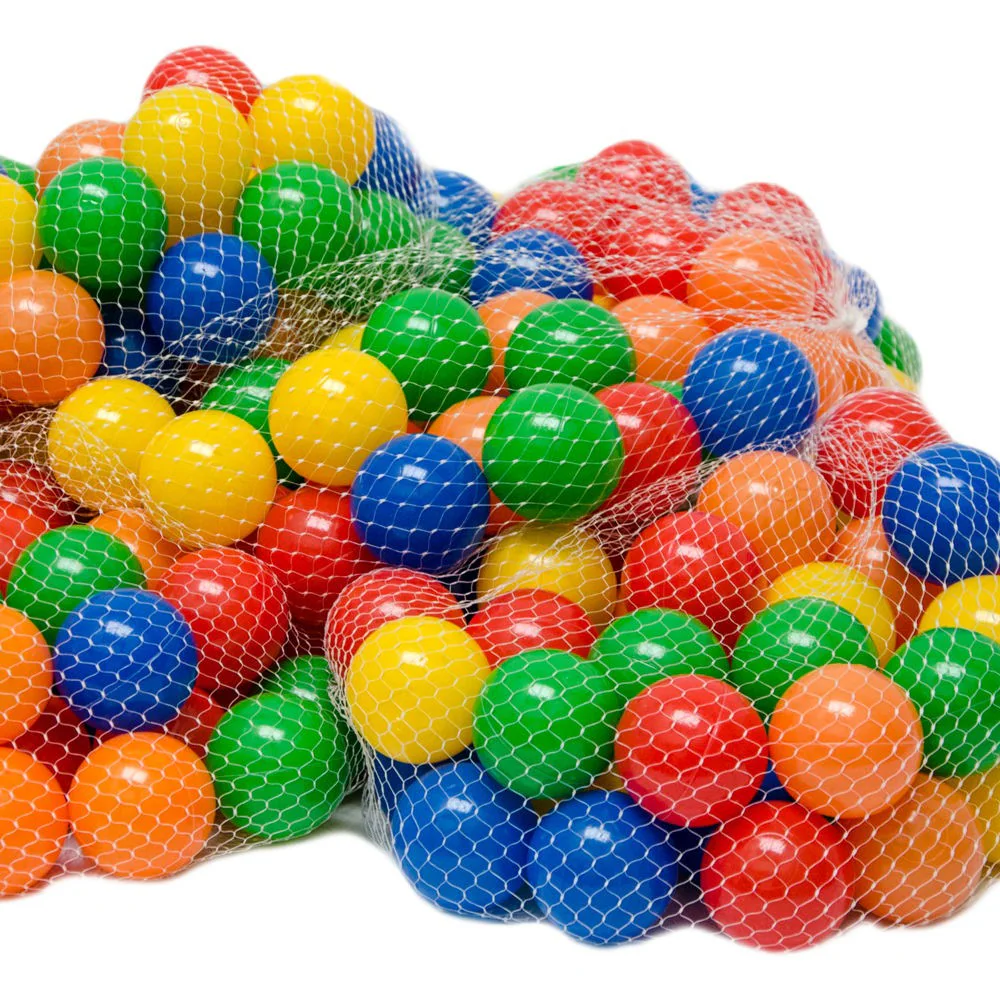 50 bunte Bälle für Bällebad 5,5cm Babybälle Plastikbälle Baby Spielbälle