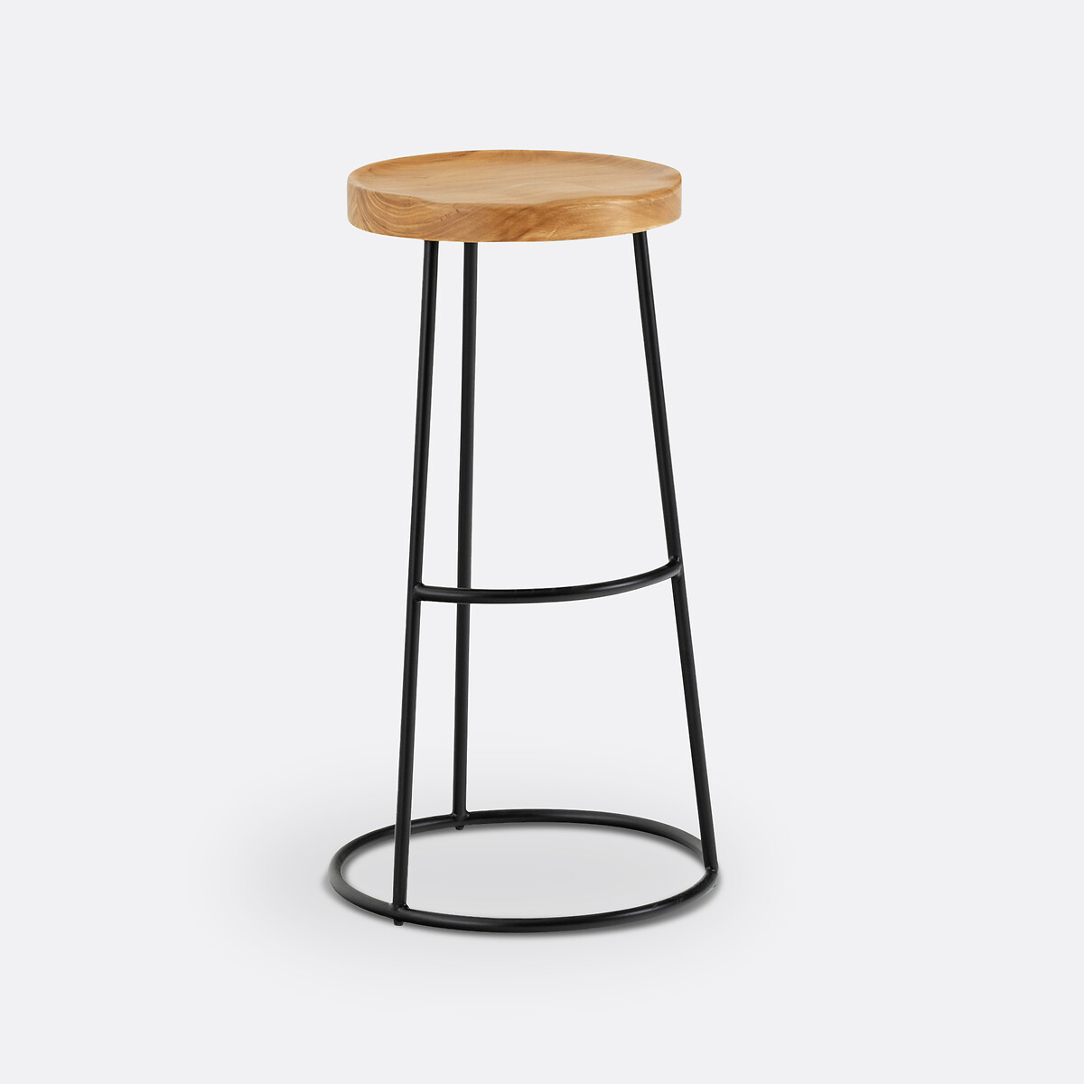 LA REDOUTE INTERIEURS<br>Banco alto em madeira de olmo Alt.76 cm, Iska