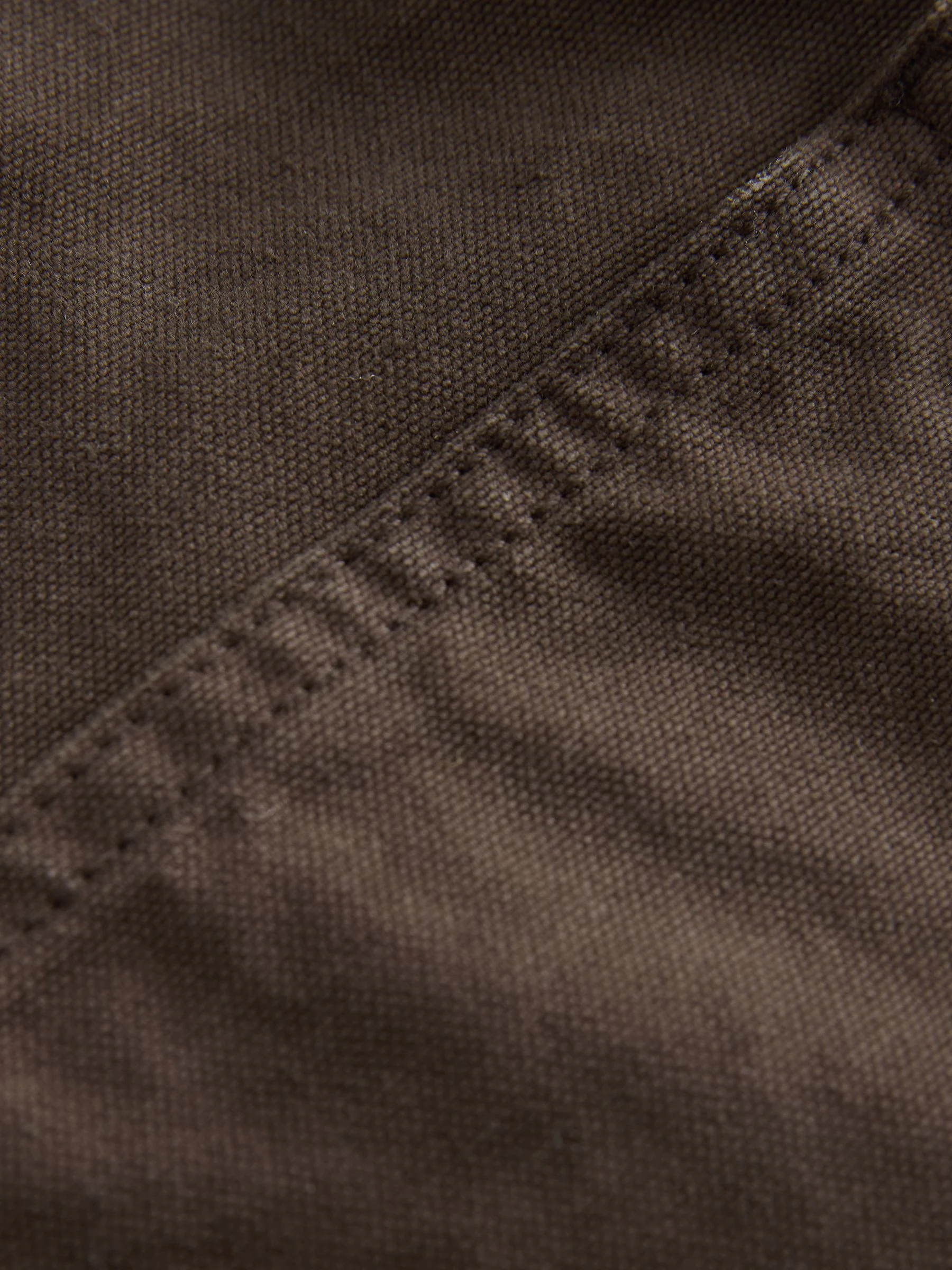 Bruin - Corduroy canvas shacket overshirt met kraag