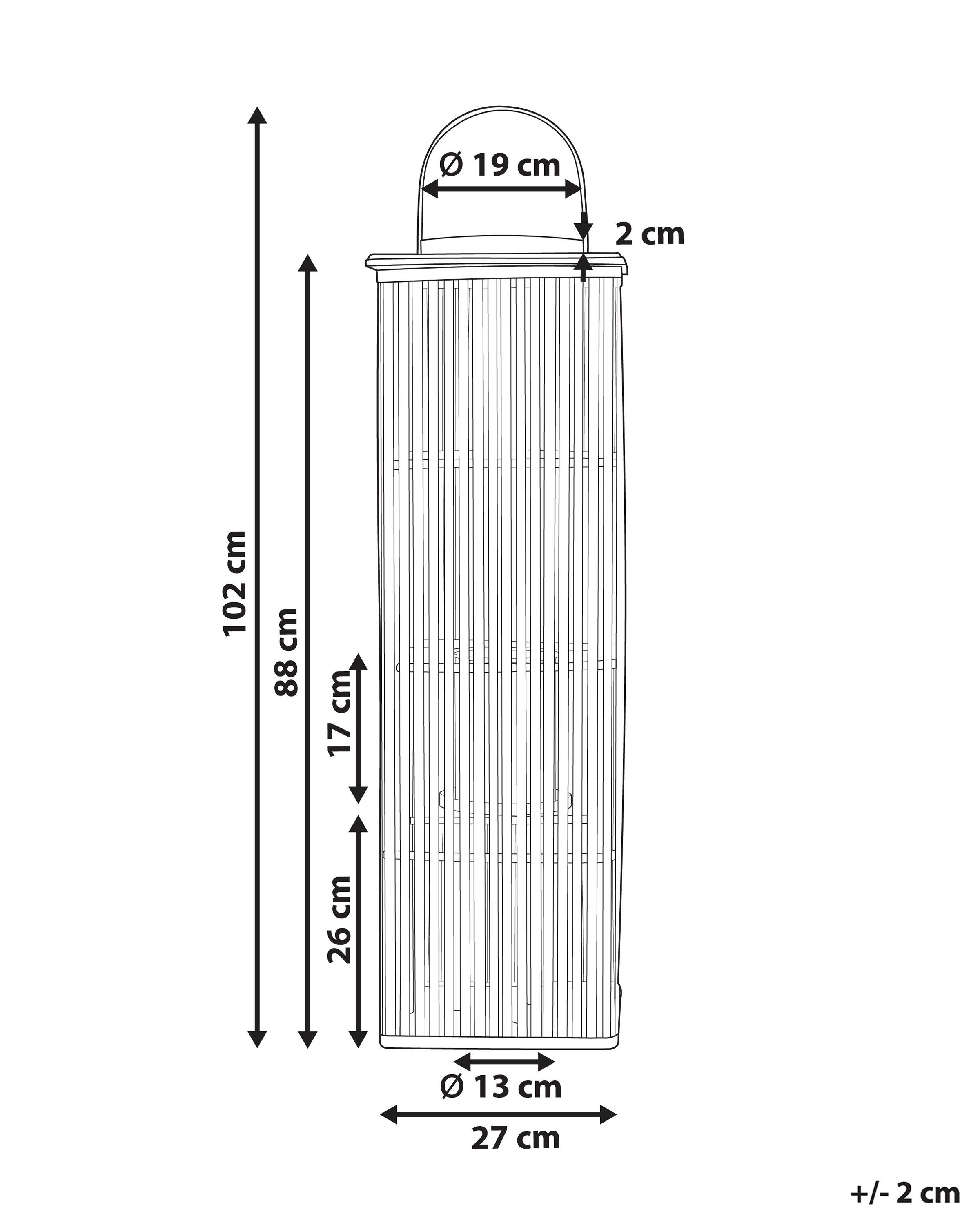 Lantaarn BALABAC Bamboehout 88 cm Lichtbruin