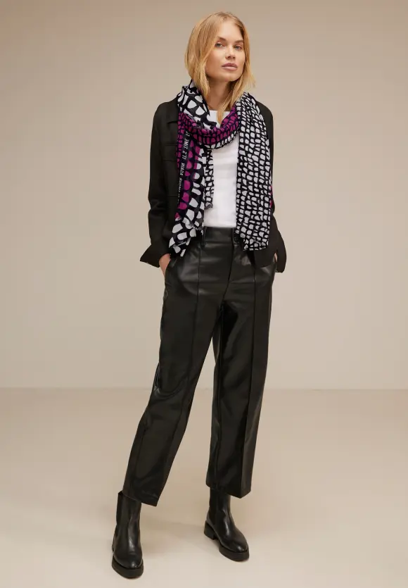 Print Longschal - Black