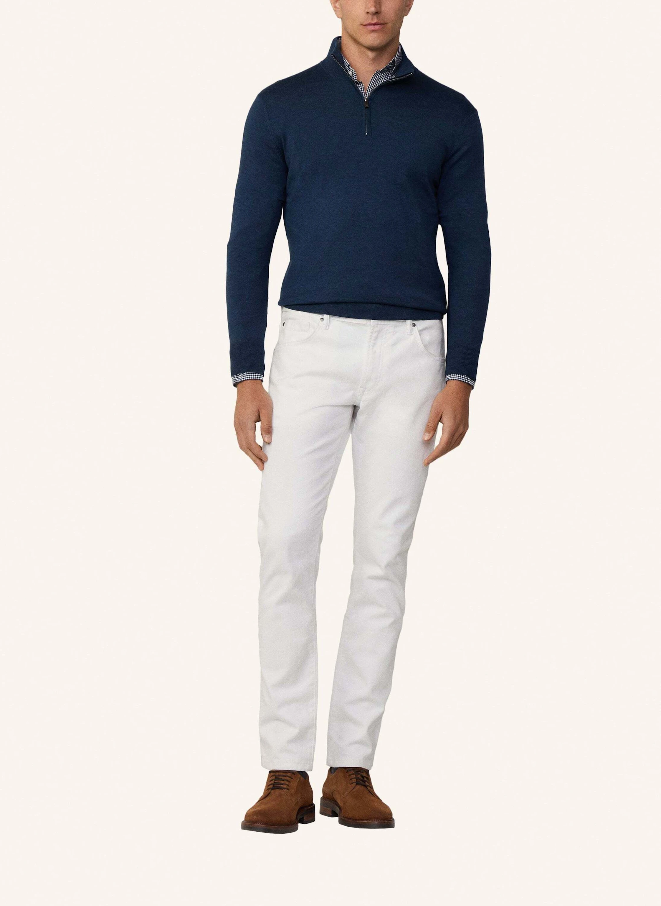 HACKETT LONDON Pullover GMD MERINO SILK HZIP.