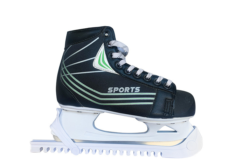(1 Paar) Schlittschuh Kufenschoner Verstellbarer Eishockey Kufen Schutz - Weiss