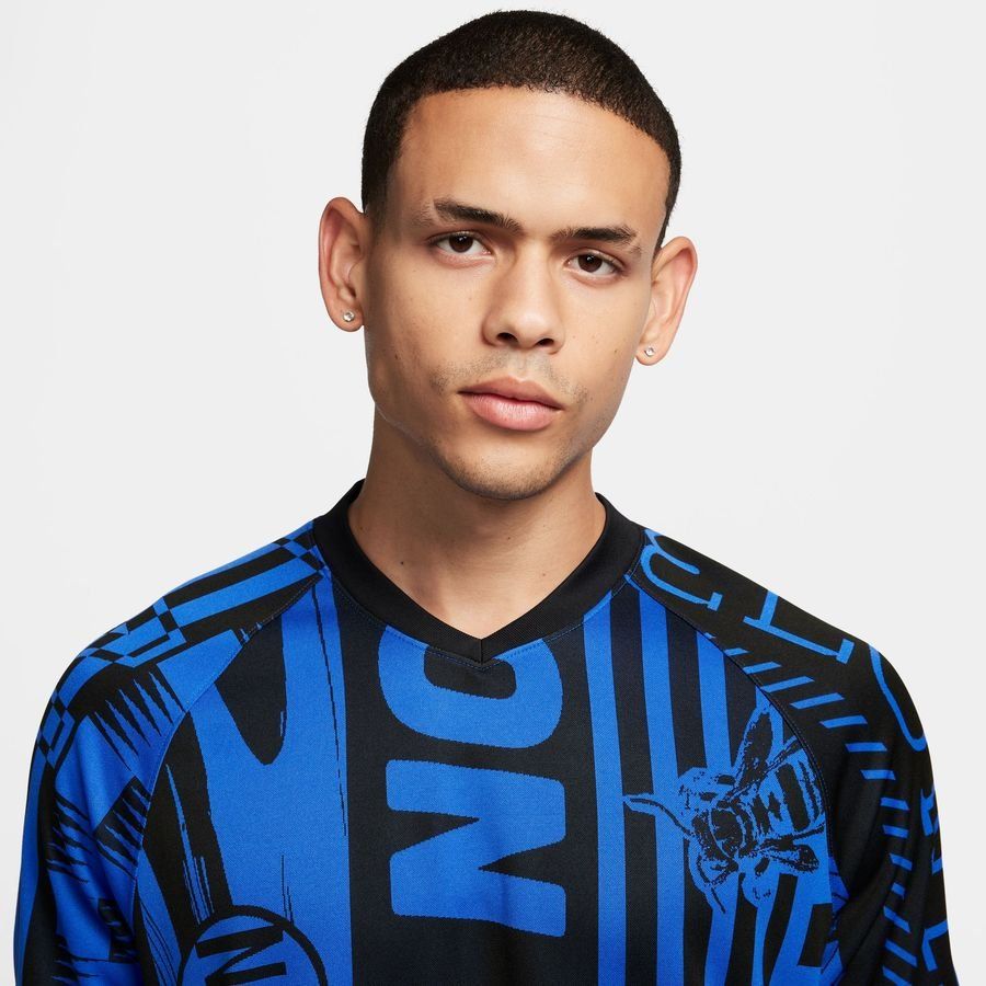 Nike T-shirt d'Entraînement Dri-FIT Culture of Football - Bleu/Noir/Blanc