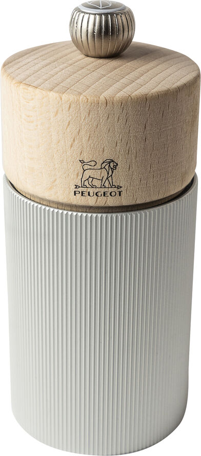 Peugeot Saltkværn Line 5 x 12 cm Natur/grå Aluminium/Bøg Natur/grå