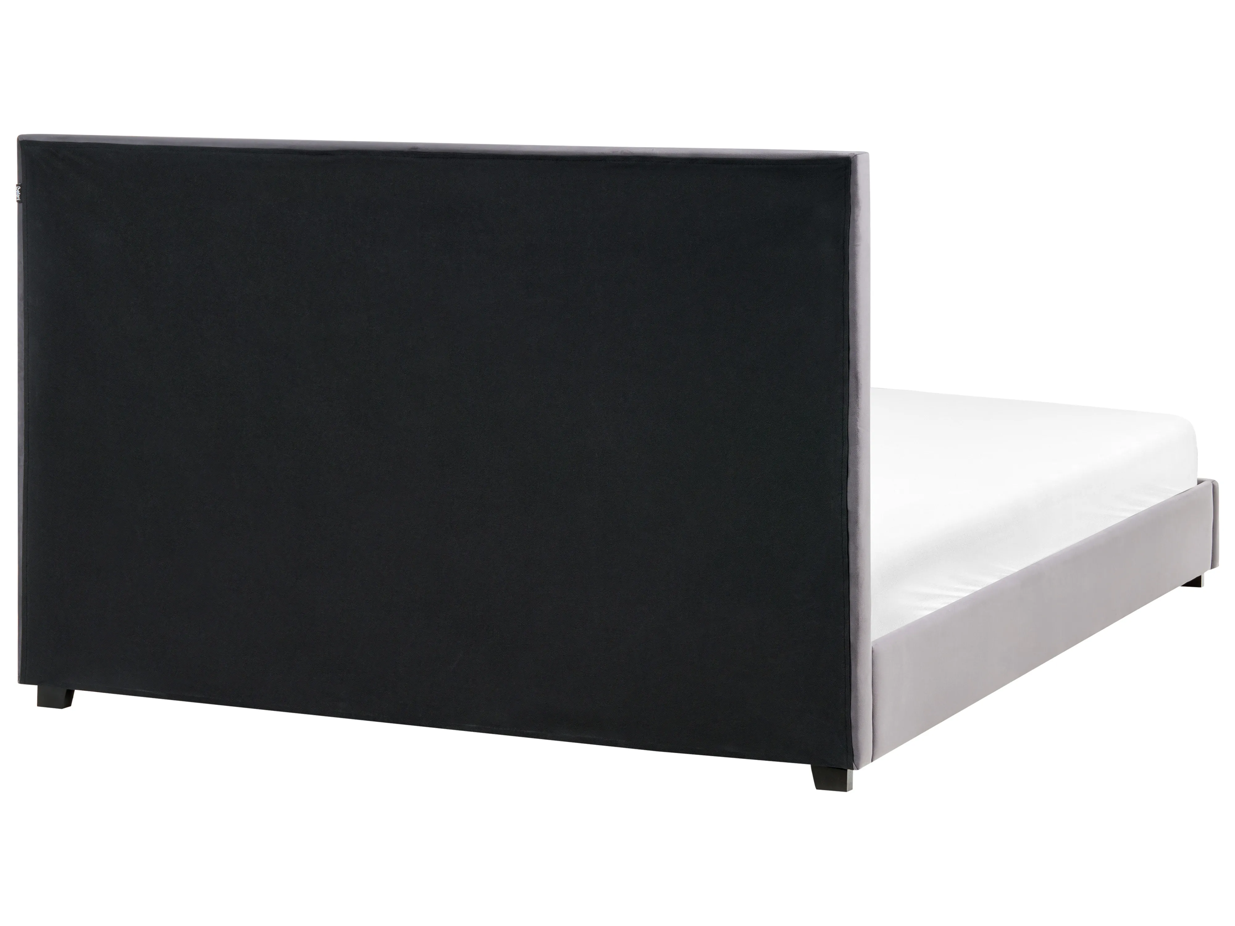 Bed Fluweel ROUEN 180 x 200 cm Donkergrijs