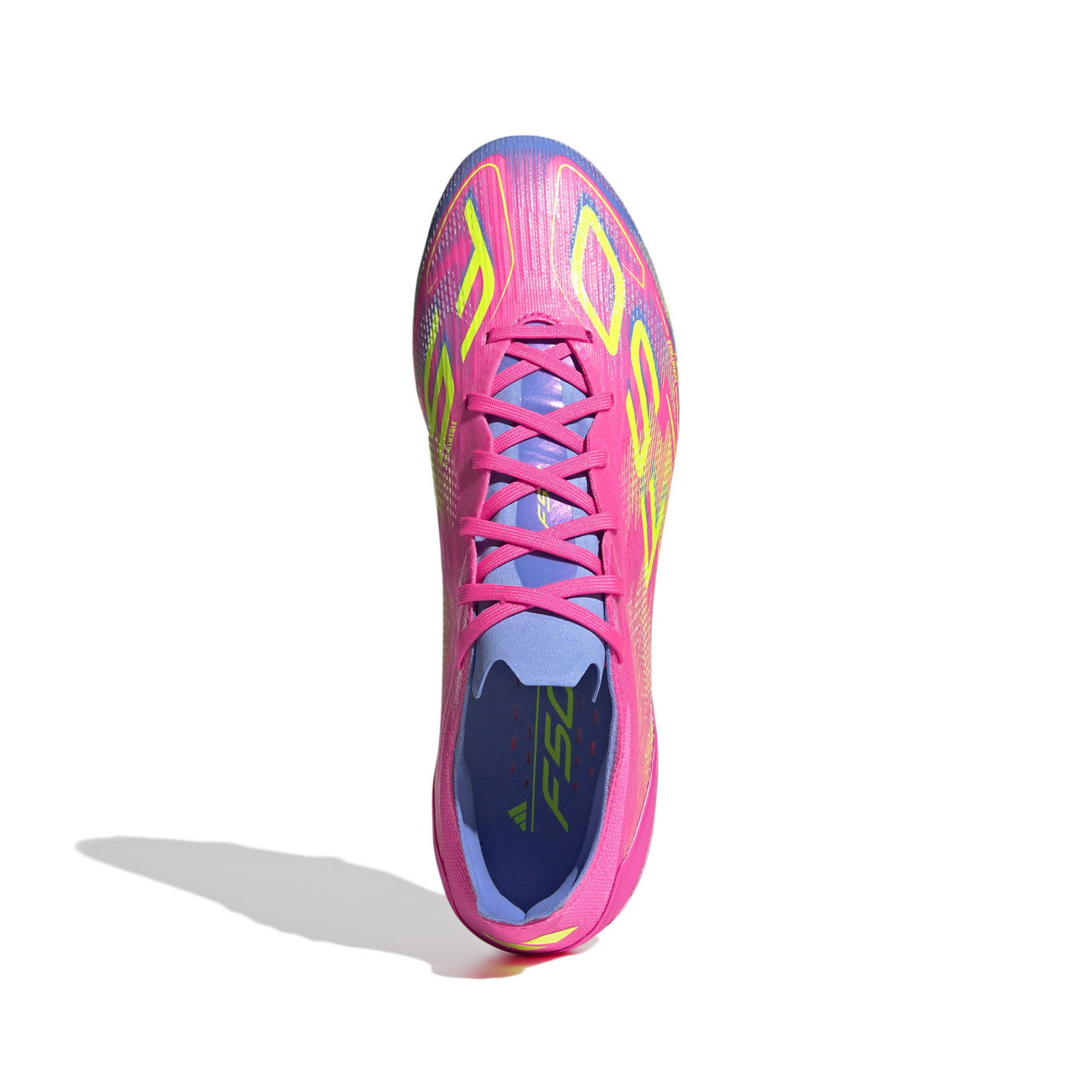 Adidas F50 Pro Gras Voetbalschoenen (FG) Roze Neongeel Blauw