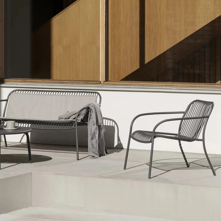 Blomus - Yua Wire Outdoor Loungesessel, silk gray (2er-Set)