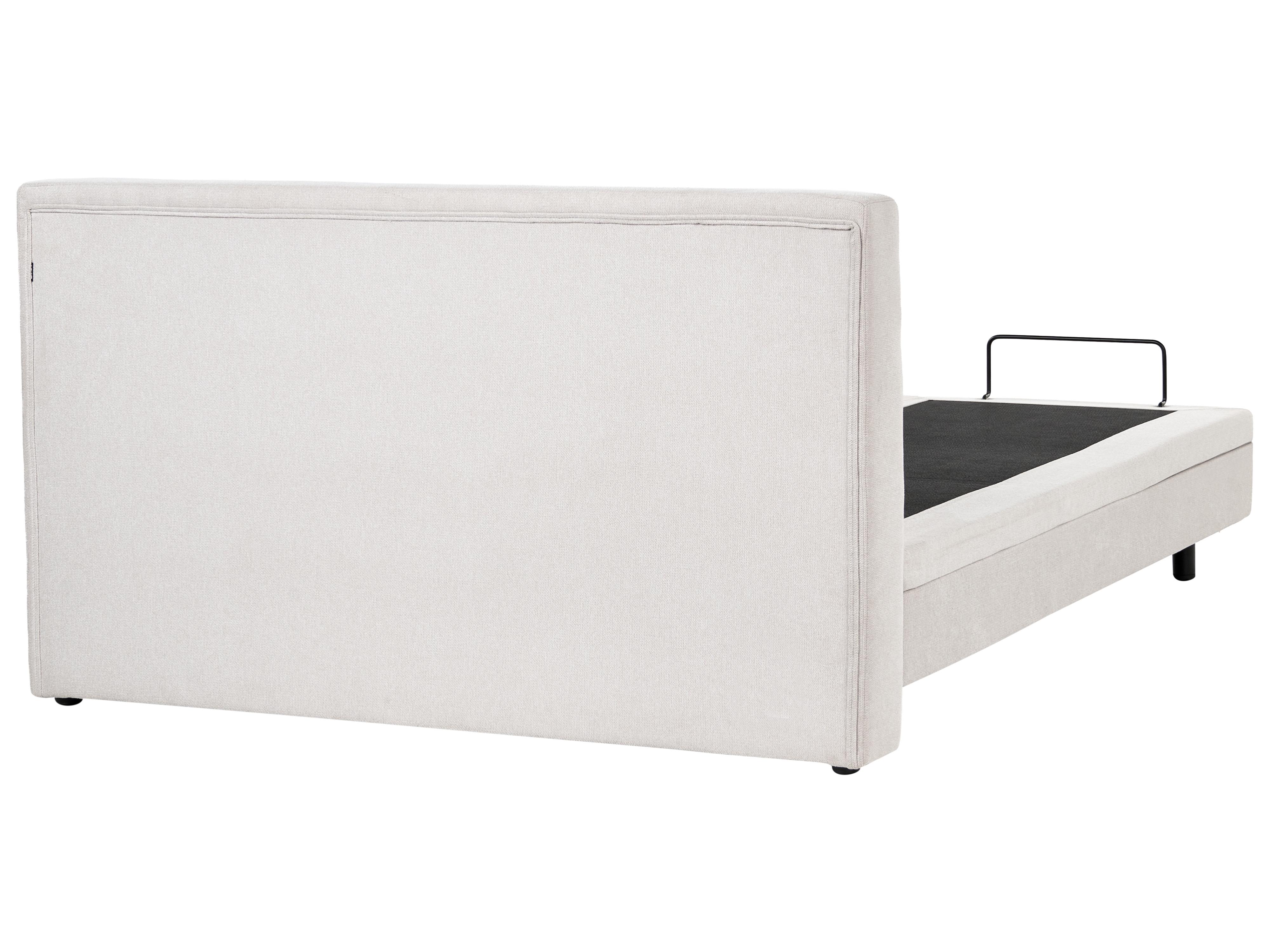 Verstelbaar bed Stof VICEROY 180 x 200 cm Lichtbeige