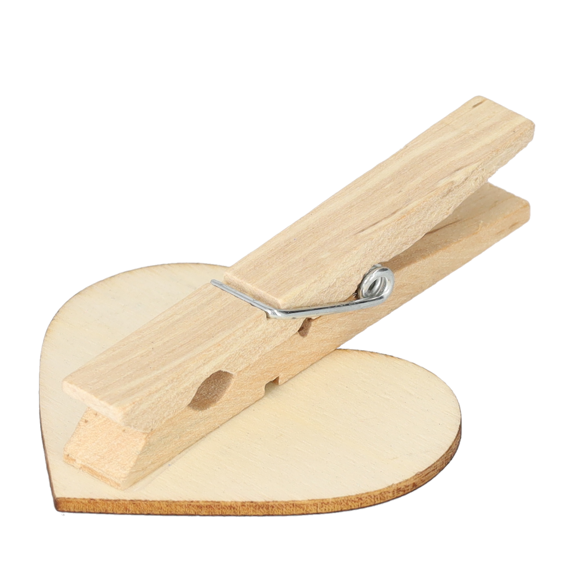 (10er Set) 6cm Holz klammern DIY Bastel Deko Wäscheklammern - Herz