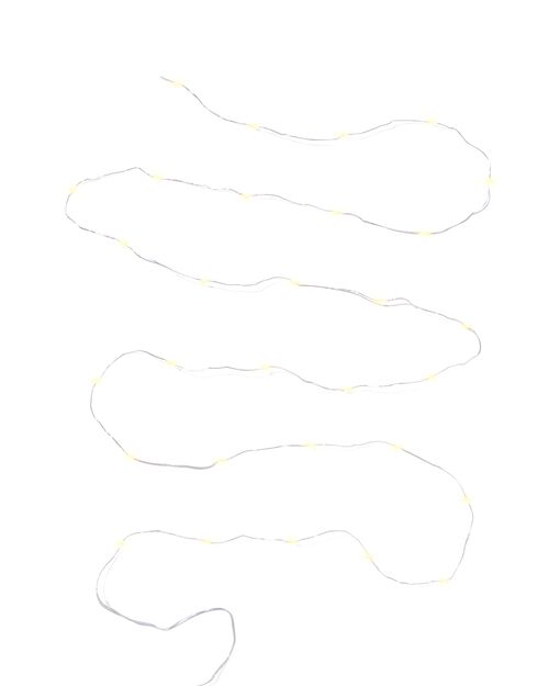 guirlande lumineuse 30 lampes LED fil argenté 3m