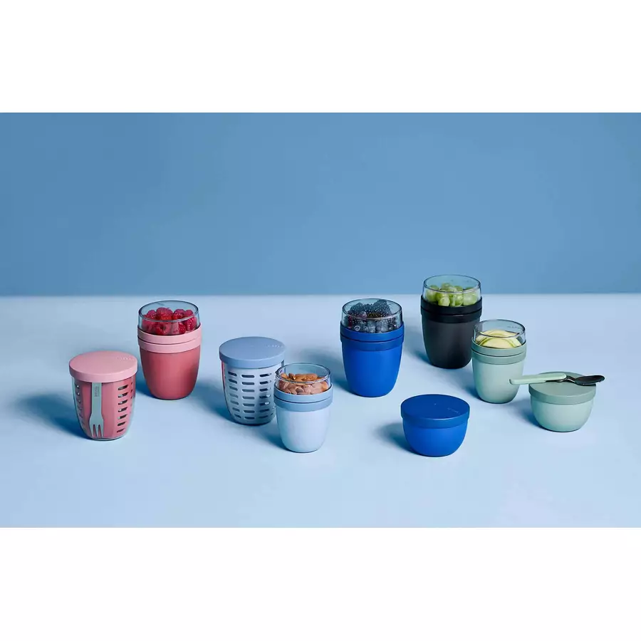 Mepal Lunchpot, Fruitpot und Snackpot Ellipse 3er Set blau