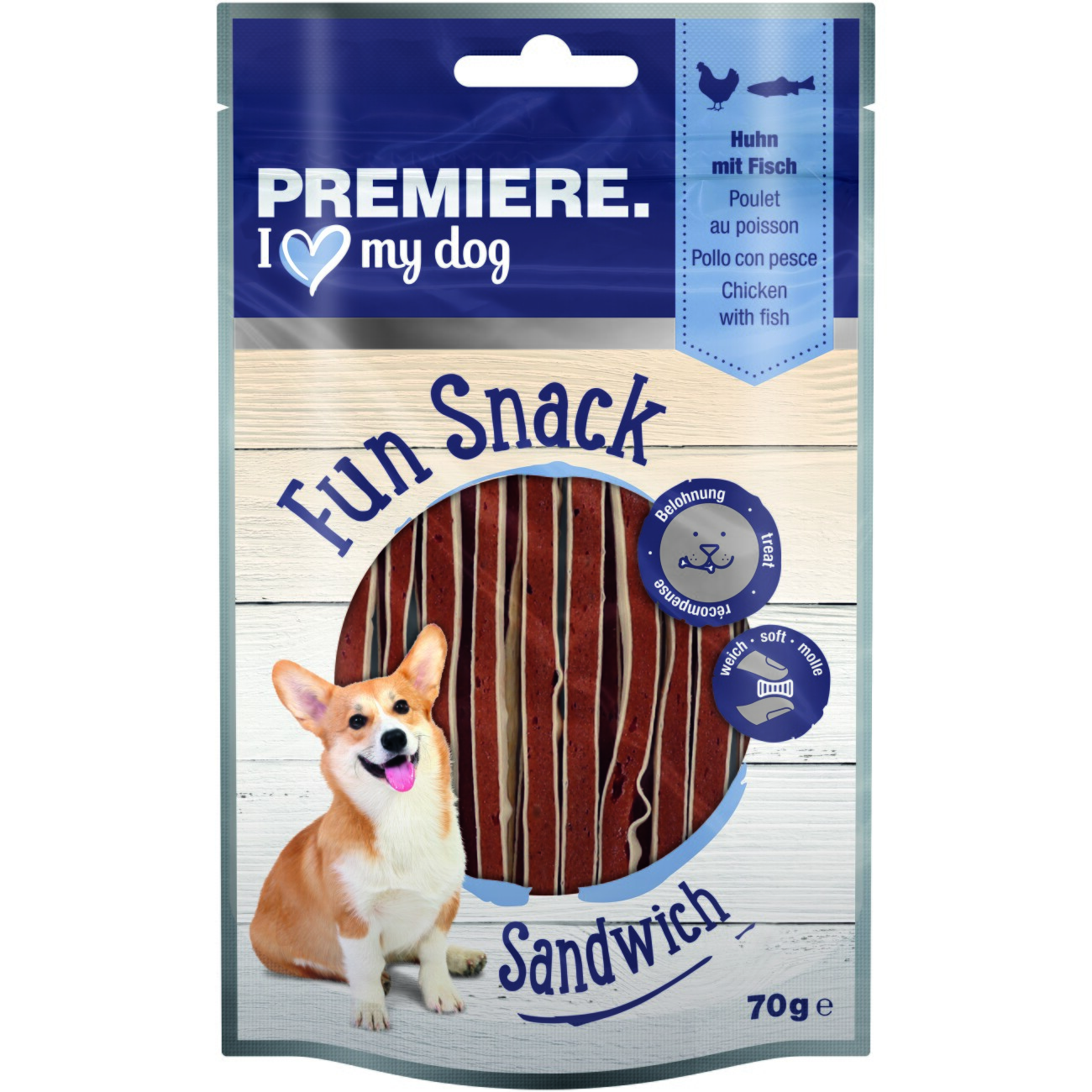 PREMIERE Fun Snack Sandwich Huhn mit Fisch 70 g