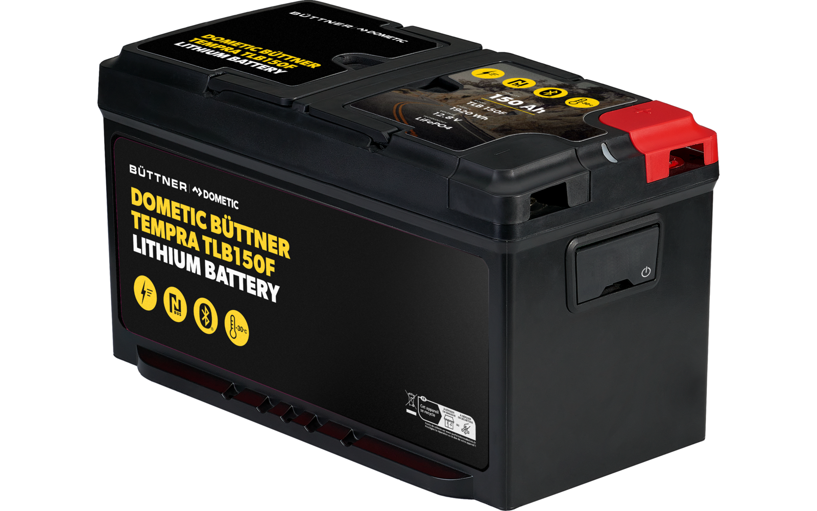 Dometic Büttner Tempra TLB150F Lithiumbatterie mit Bluetooth 12 V / 150 Ah mit integrierter Heizung