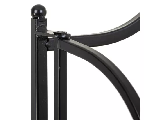 Étagère en mosaïque et fer forgé noire 57x27x133h