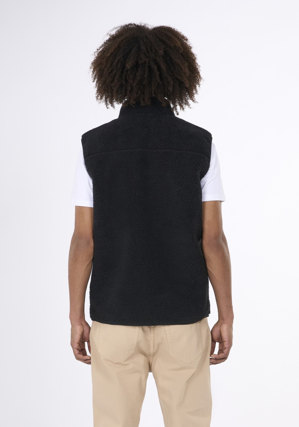 Knowledge Cotton Apparel Fleece-Weste Teddy Fleece Vest Black Jet