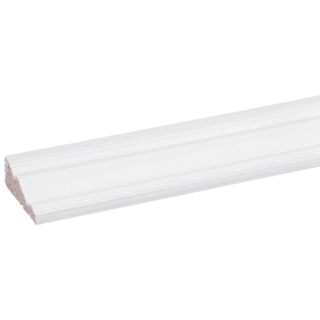 Decorlijst grenen wit gegrond 12x32 mm 270 cm