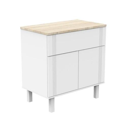Commode 1 tiroir 2 portes ELEONORE Blanc - SAUTHON