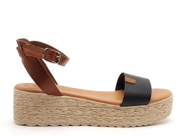Eva frutos nu pieds plats femme 752 noir