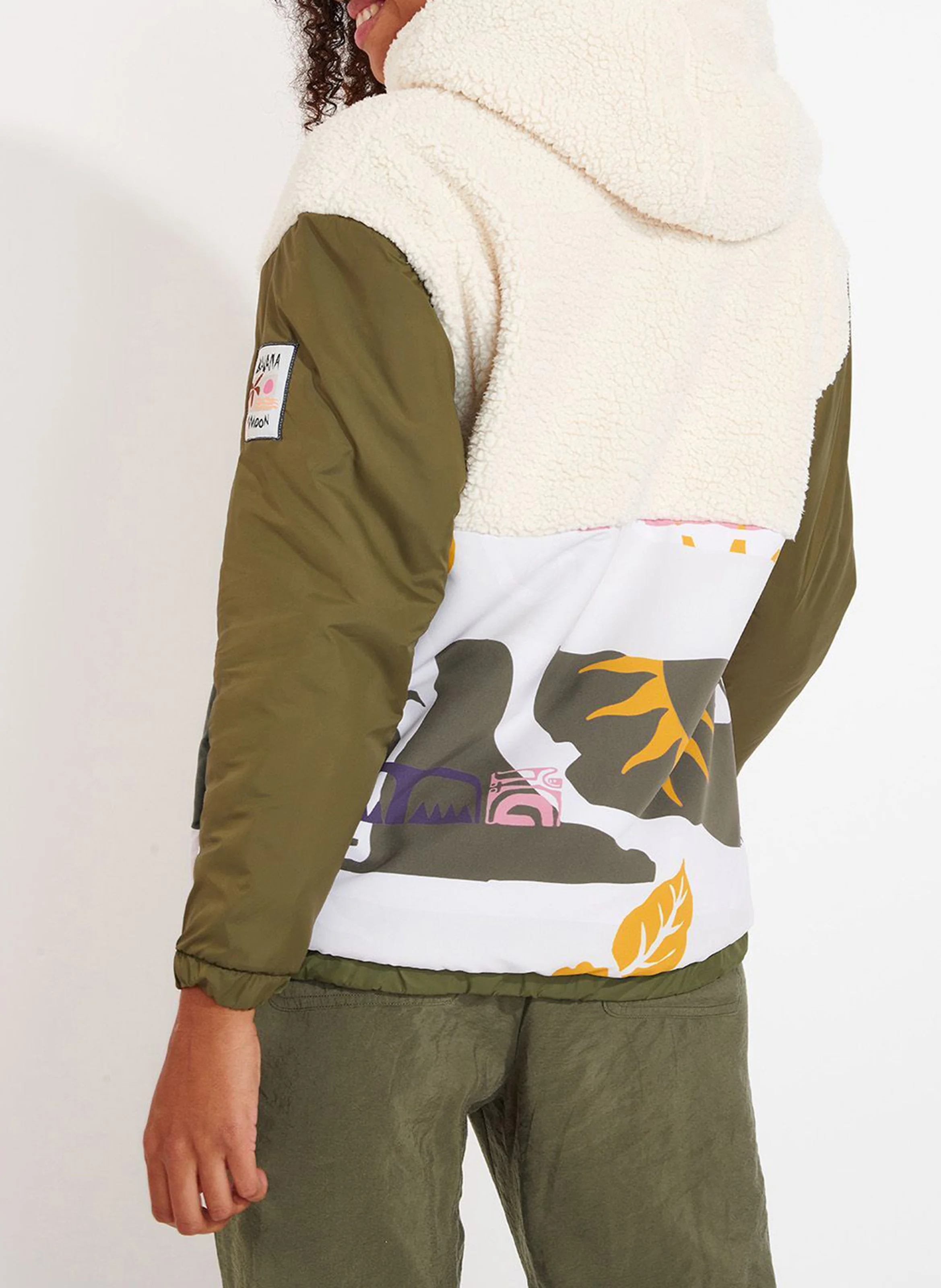 ALASKA BIGSKY - Sweat bi-matière en polaire| Beige