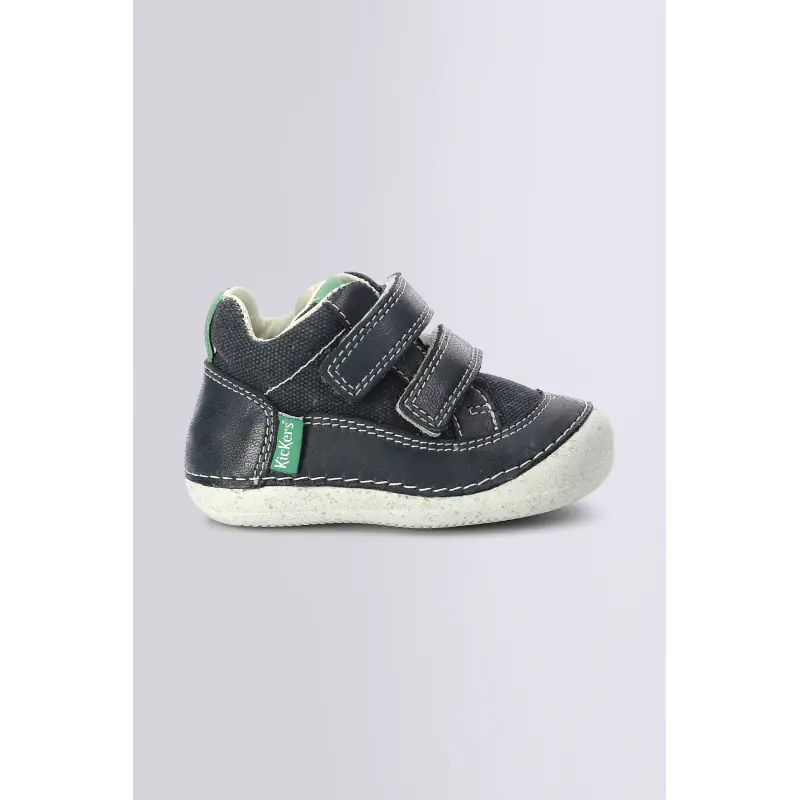 SOSTANKRO MARINE VERT BOTTILLONS Cuir Garçon