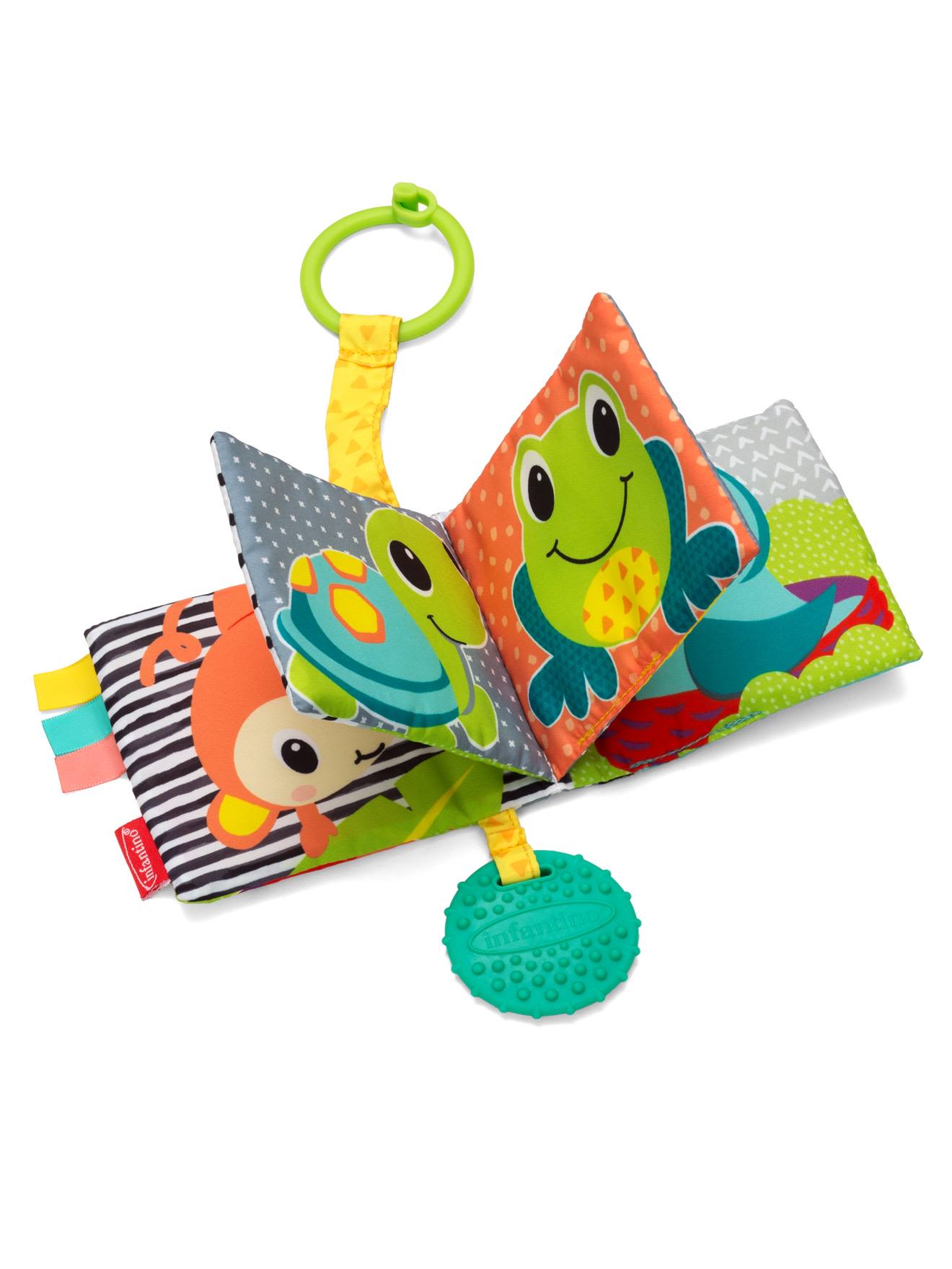 Livro infantil de pano multicolorido