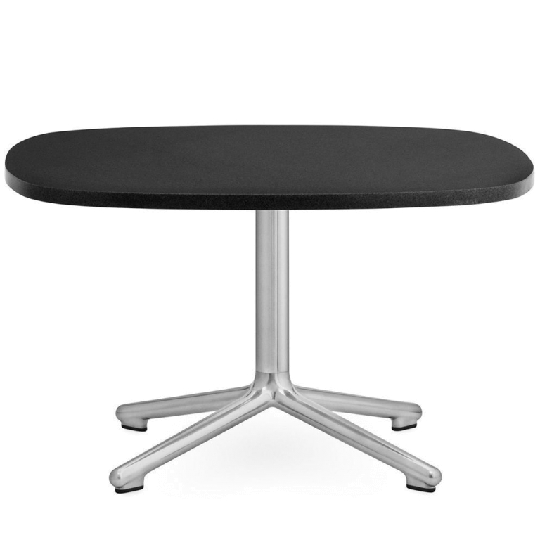 Normann Copenhagen Era salontafel 67x66 met aluminium onderstel, zwart