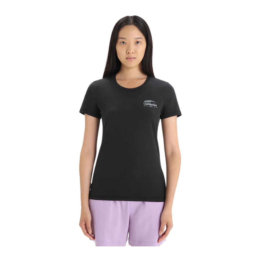Icebreaker CENTRAL CLASSIC - Tee-shirt Femme black
