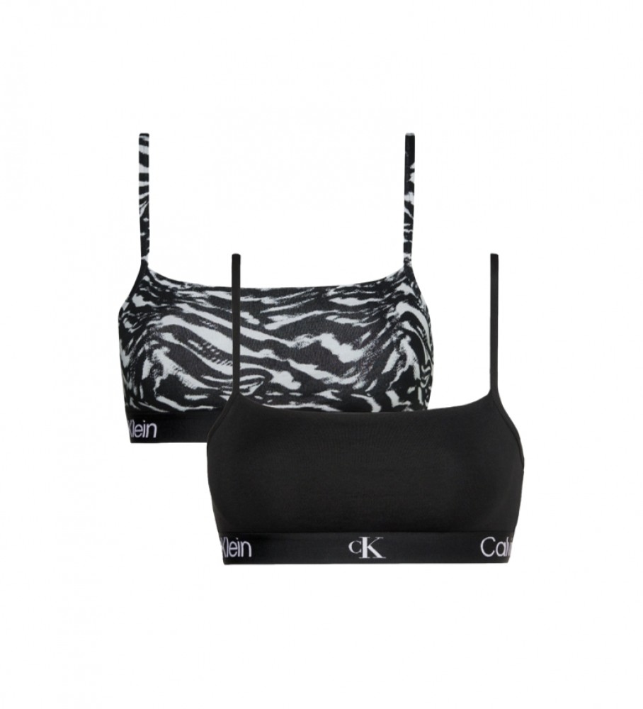 Calvin Klein Pack com 2 sutiãs sem aro CK96 pretos