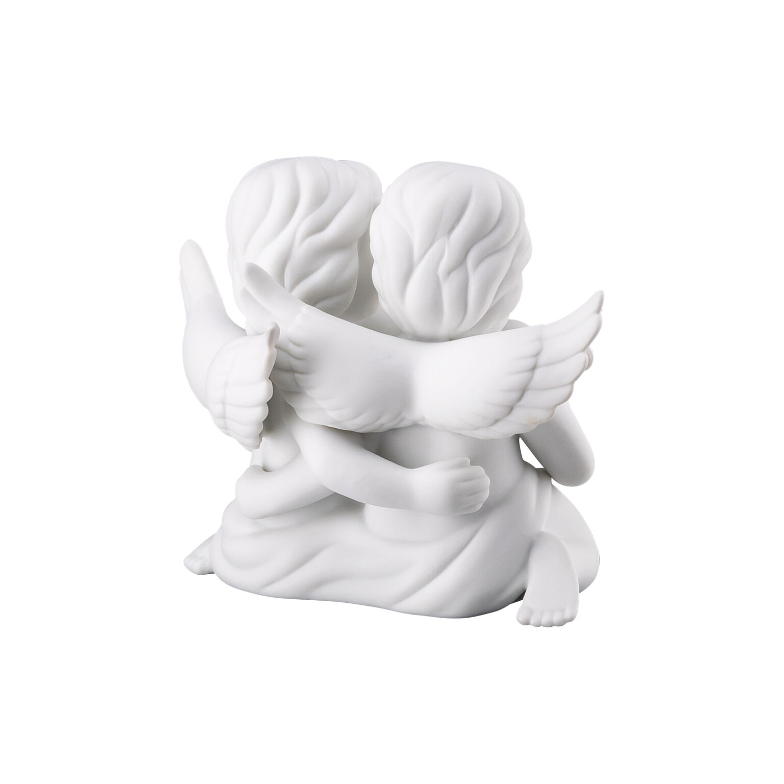Angels Weiss matt Engelpaar mit Herz