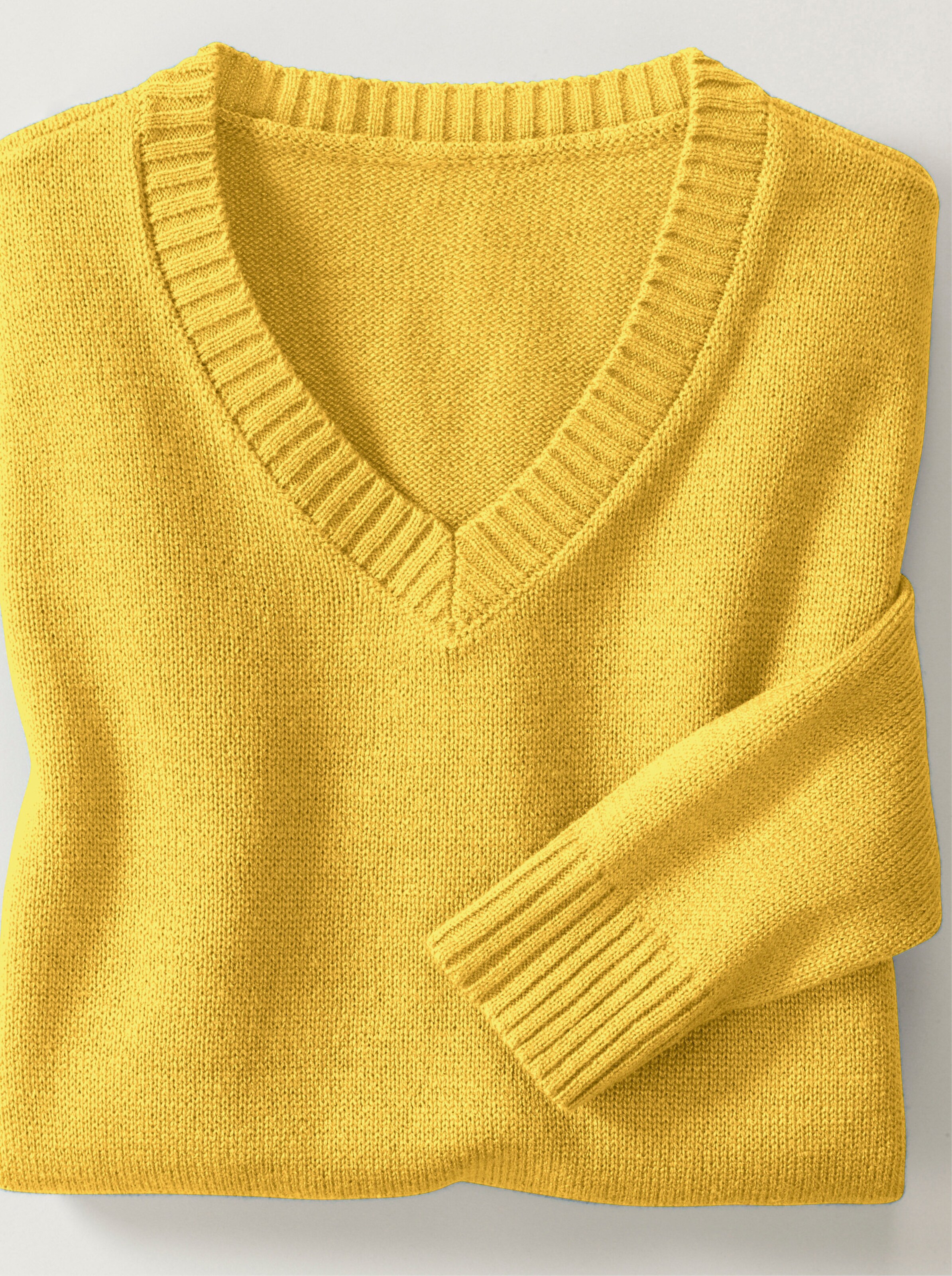 V-Ausschnitt-Pullover