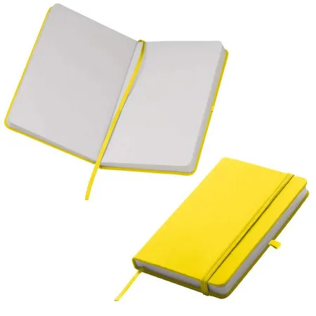 Easy Gifts Notizbuch im samtweichen PU-Hardcover mit 160 blanko Seiten, DIN A6, gelb