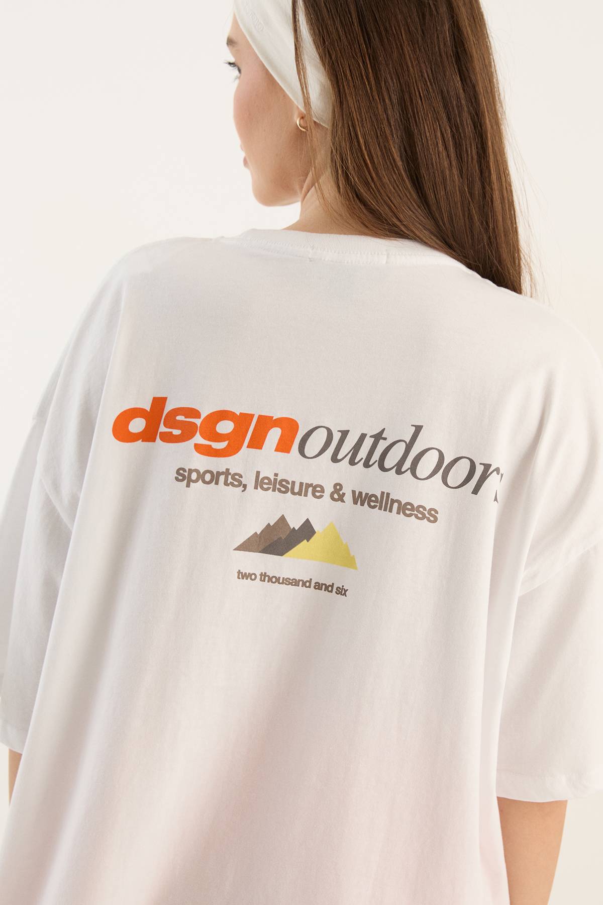 T-shirt Oversize Imprimé Outdoors Dsgn Studio
