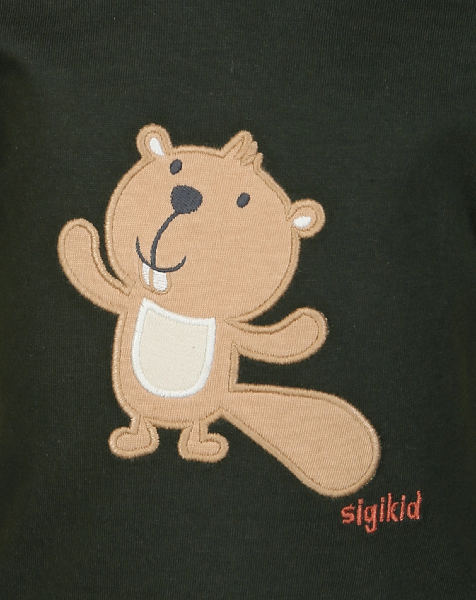 T-Shirt BABY BIBER  in dunkelgrün