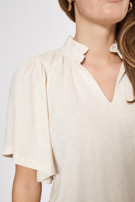 Peppercorn beige dames blouse