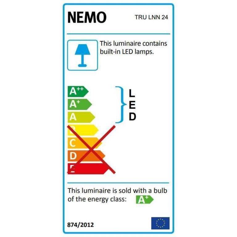 Nemo Tru vloerlamp LED 2700K zwart