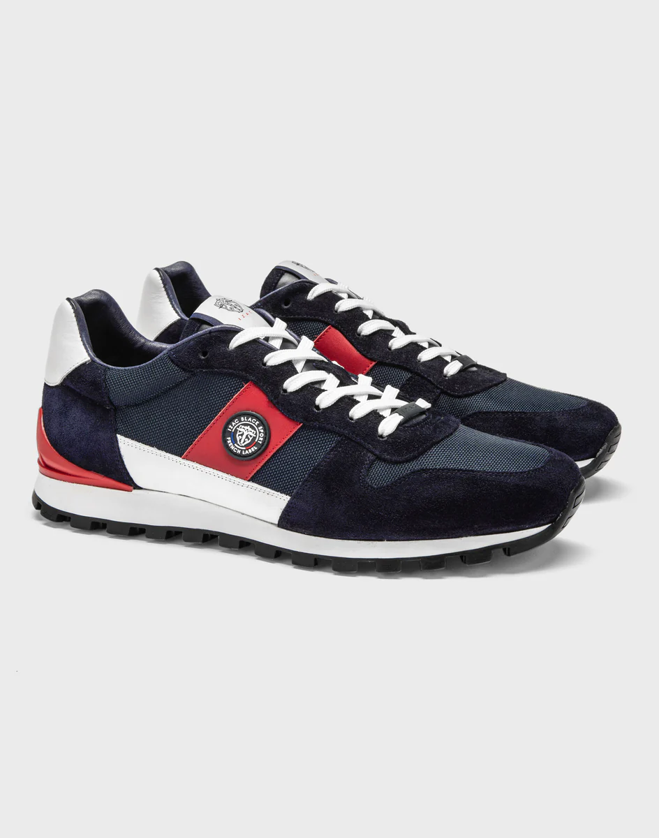 Sneakers cuir et textile 