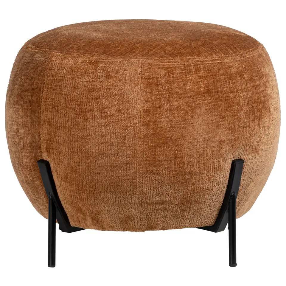 Poef Rosaly - bruin - Ø45x35 cm