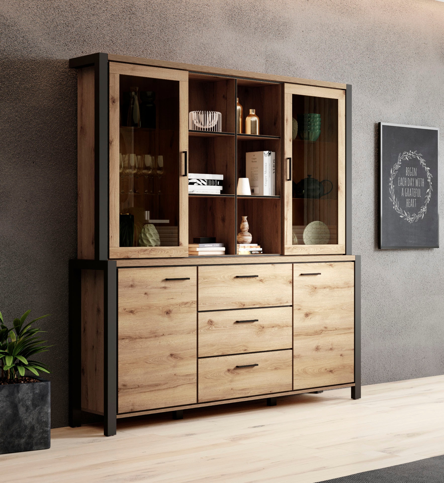 Home affaire Buffet »Aktiv« (B/T/H): 180/40,5/200 cm
