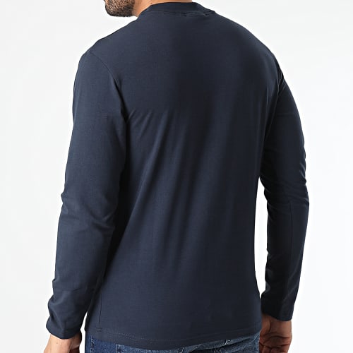 Tee Shirt Manches Longues Micro Logo 0179 Bleu Marine