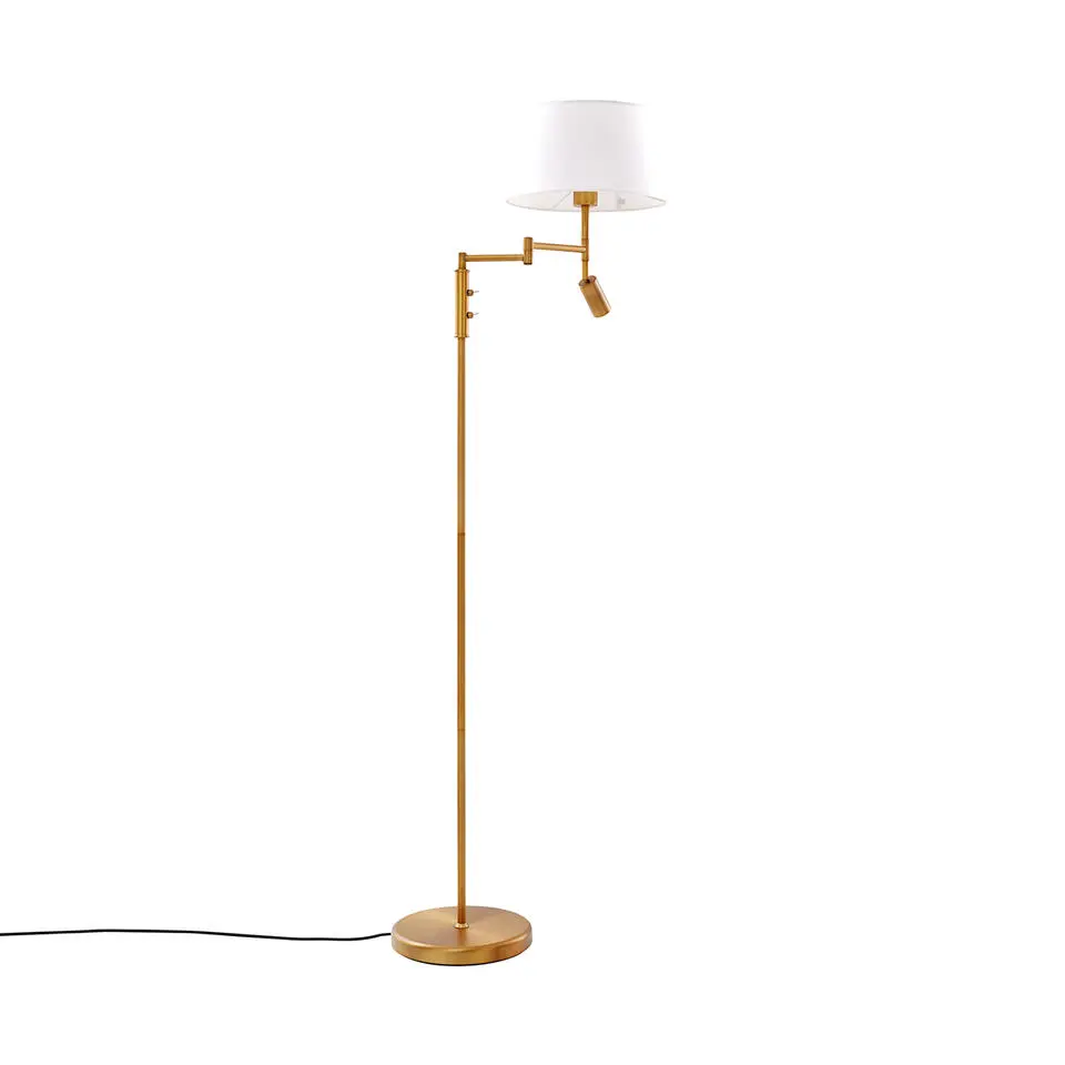 Qazqa vloerlampen ladas bruin e27