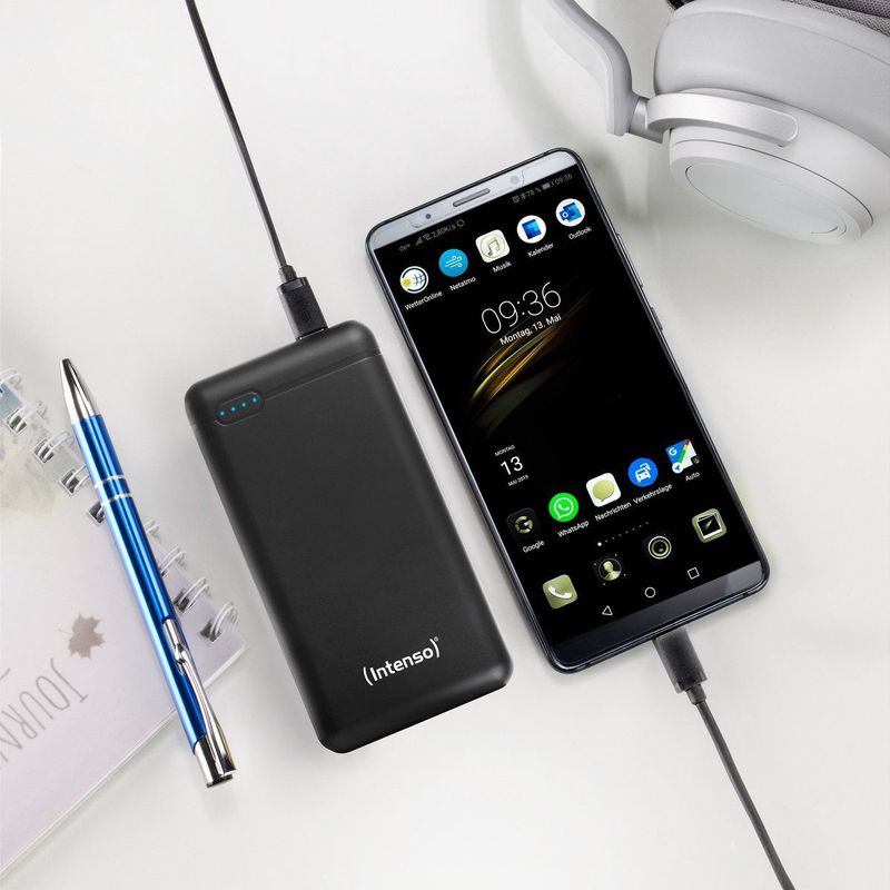 (Intenso) Powerbank XS20000 - 20.000 mAh - USB-A en USB-C - Zwart
