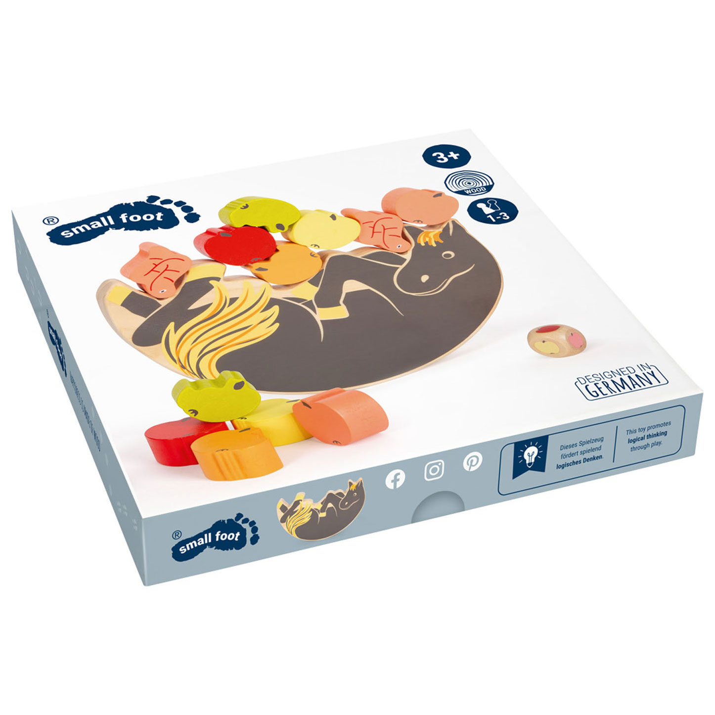 Small Foot-Houten Balansspel Paard,7dlg.